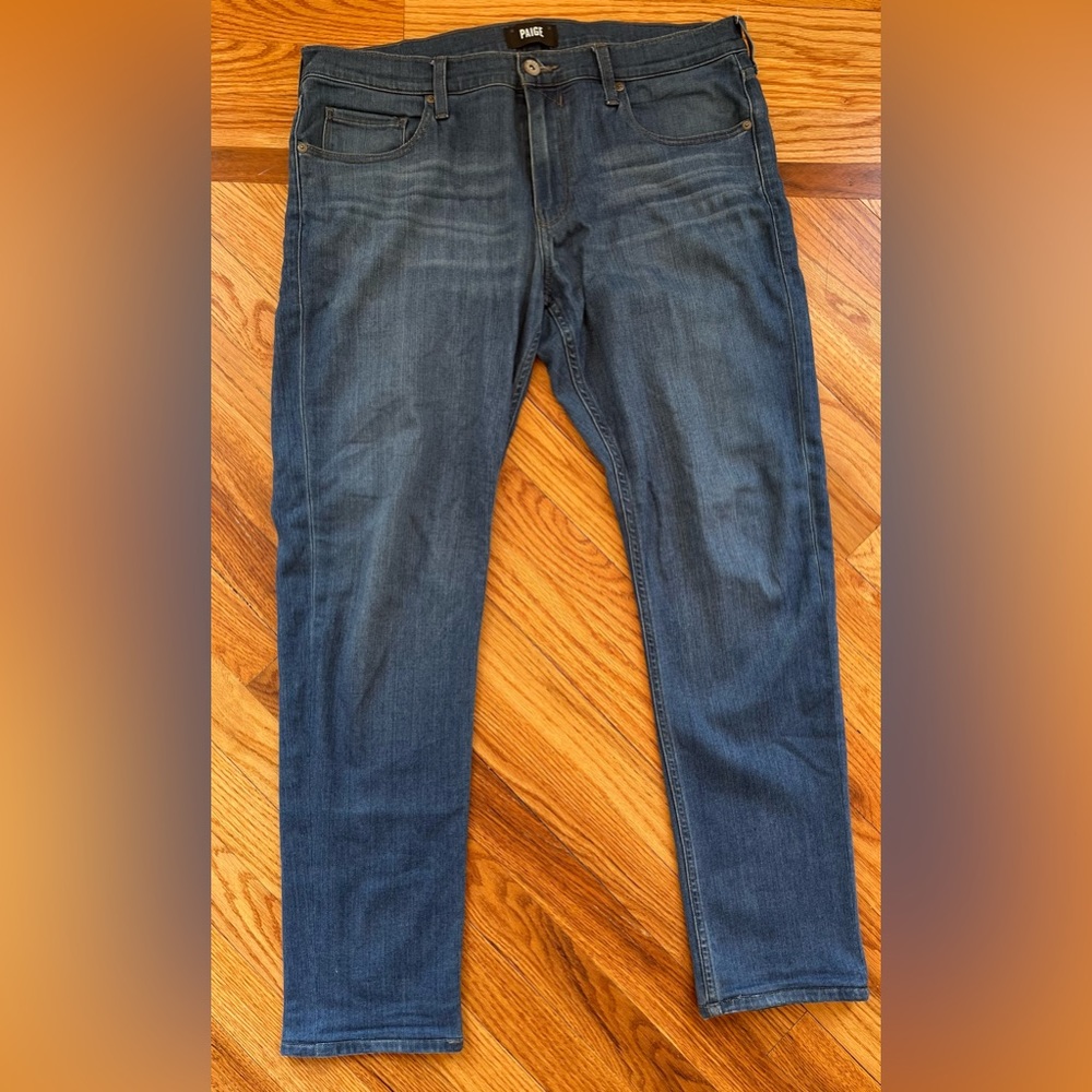 Paige Lennox Slim Stretch Jeans Men’s Size 34 dark blue wash 34x29